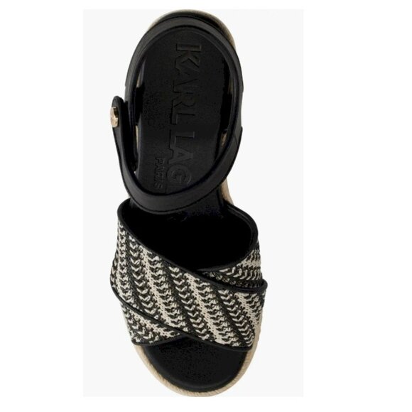 Karl Lagerfeld Celeste Platform Espadrille Wedge Sandals Size 11 Medium New - Picture 5 of 8